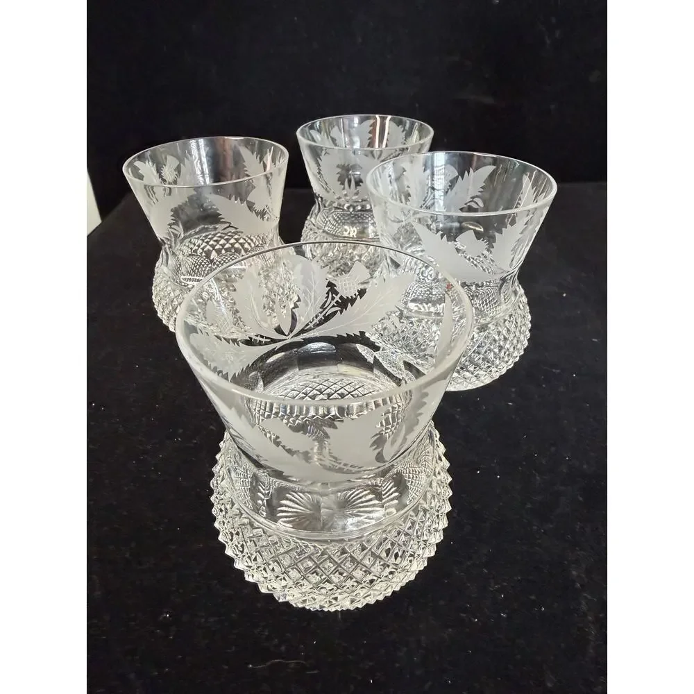 Edinburgh Crystal Whiskey set of 4 Glasses 3.25